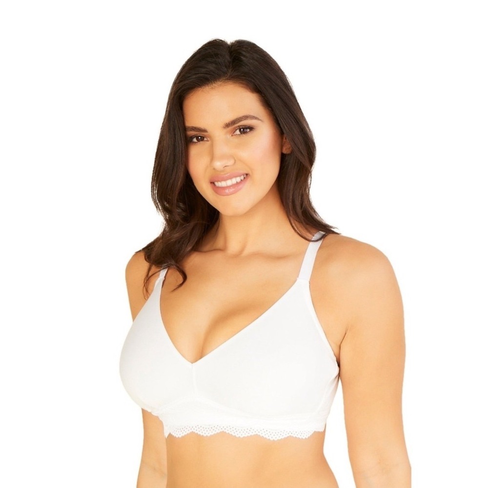 Cosabella Ceylon Modal Curvy Bralette White - Size M /‎ NWT